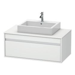 Тумба под раковину для консоли/столешницы Duravit Ketho 100х55х42,6 см, подвесная, ДСП, цвет: белый матовый, 1 выдвижной ящик, прямоугольная