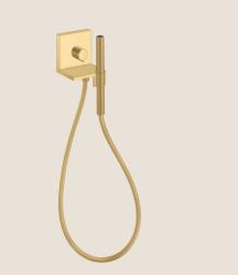 Душевой гарнитур AXOR ShowerSolutions 120/120, комплект: запорный клапан/модуль ручного душа/ручной душ-«палочка»/шланг для душа, цвет шлифованное золото, скрытого монтажа, квадратный, настенный, для душа/ванной