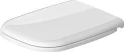 Cиденье для унитаза компакт DURAVIT D-Code 36x43x4 см, дюропласт, цвет: белый, петли нержавеющая сталь, с крышкой, без микролифта, прямоугольное