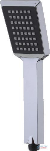 Лейка душевая Melodia Standard 60х80 мм L240 мм ручная, прямоугольная, 1 режим, хром/черный/серый, ABS пластик, для душа/ванной MKP20593