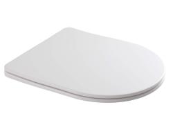 Cиденье для унитаза Aquatek Мия 42,5х36х3,6 см дюропласт, цвет белый, с крышкой, быстросъемное, микролифт (SoftClose), крепление