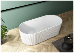 Ванна ABBER 170x80х58 акриловая, белая, отдельностоящая, овальная, каркас AB9325-1.7