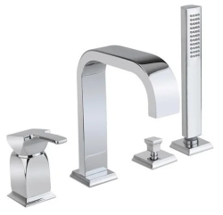 Смеситель для ванны/душа Cezares Legend, на борт ванны, однорычажный, неповоротный, длина 150 мм, керамический, латунь, цвет хром