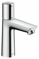 Смеситель для раковины Hansgrohe Talis Select E 110 однорычажный, фиксированный, излив короткий, длина 11,2 см, керамический, латунь, цвет хром, без донного клапана