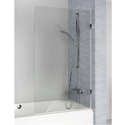 Душевая шторка на ванну Riho VZ Scandic NXT X108, 95х150 см, прозрачное стекло/профиль хром, распашная, плоская/панель, правая, правосторонняя, (душевая шторка для ванны)
