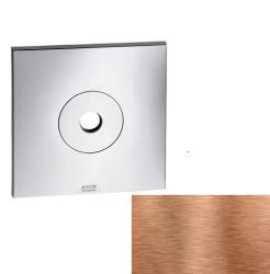 Розетка/панель для верхнего душа Axor Citterio декоративная, настенная/потолочная, 17х17 см, наружнего монтажа, металл, квадратная, цвет: шлифованное красное золото, для держателя верхнего душа/потолочного подсоединения