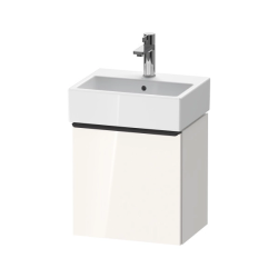 Тумба под раковину Duravit D-Neo, 43,4х32,2х44 см, подвесная, с распашной дверцей, ДСП, цвет: белый глянец, шкафчик навесной, прямоугольная, левая, в ванную комнату