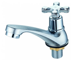 Смеситель для кухни/мойки Solone, моно, неповоротный, керамический, длина излива 105 мм, цинк, цвет хром