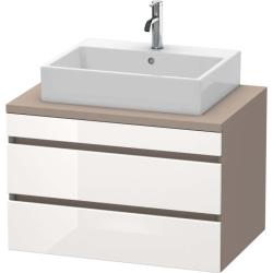 Тумба под раковину для консоли/столешницы Duravit DuraStyle 80х54,8х51,2 см, подвесная, ДСП, цвет: белый глянец/базальт, 2 выдвижных ящика, прямоугольная