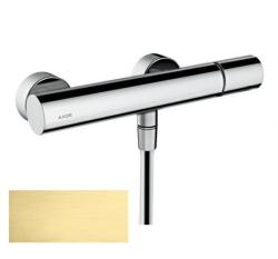 Смеситель для душа Axor Uno, однорычажный, с рукояткой zero, керамический, настенный, внешнего/наружнего монтажа, без излива, без шланга/лейки, латунь, цвет шлифованная медь, на 2 отверстия, для душа/ванной