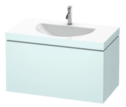 Тумба под раковину для консоли/столешницы Duravit L-Cube 62х47,7х40 см, подвесная, ДСП, цвет: светло-голубой, 1 выдвижной ящик, прямоугольная