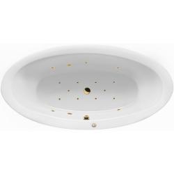 Ванна Excellent Lumina RELAX, 190х95 см, акриловая, цвет- белый/золото, (с гидромассажем), с каркасом, овальная, правосторонняя/левосторонняя, правая/левая, универсальная, отдельностоящая