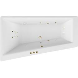 Ванна Excellent Sfera Slim SMART, 170х100 см, акриловая, цвет- белый/бронза, (с гидромассажем), с каркасом, асимметричная, левосторонняя, левая, приставная/встраиваемая