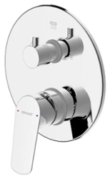 Смеситель для душа Bravat Rhein, встраиваемый, однорычажный, без излива, керамический, латунь, цвет хром, без душевого гарнитура