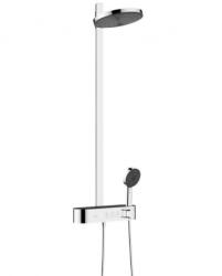 Душевая система Hansgrohe Pulsify S Showerpipe 260 2jet EcoSmart с ShowerTablet Select 400, комплект: верхний душ/ручной душ/термостат для душа/душевая штанга/шланг для душа, пластик, цвет хром