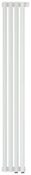 Радиатор отопления Сунержа Эстет-00 EU50 1200х180 4 секции, цвет матовый белый, нижнее подключение, нержавеющая сталь, трубчатый
