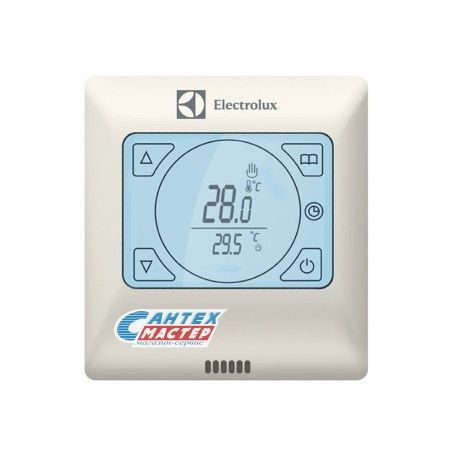 Терморегулятор Electrolux ETA-16 Touch тепла, для систем электрического теплого пола (слоновая кость) термостат электронный, сенсорный, с жк дисплеем, программируемый, температуры, с датчиком температуры, встраиваемый в рамку