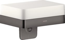Дозатор Axor Universal Accessories для жидкого мыла, настенный, металл/стекло, цвет шлифованный черный хром, емкость дозатора объемом - 180 мл, для кухни/ванной, на стену