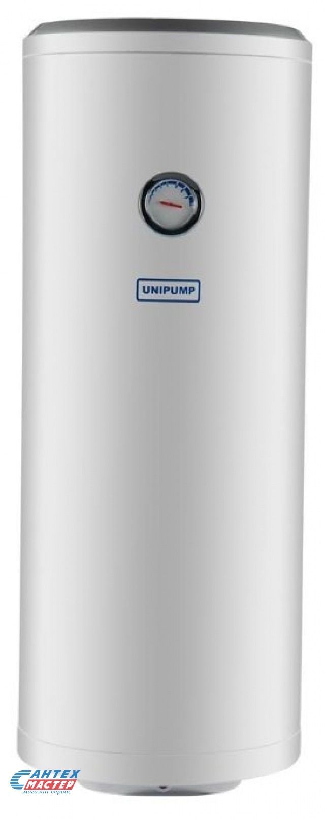Водонагреватель 80 л Unipump СЛИМ 80 В электрический, настенный, вертикальный, накопительный тип, 1.5 квт, 1090х440 мм, 220в, (цвет серебристый, круглый) с нижней подводкой