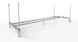 Каркас MELODIA "Rock" 170х75 см для ванны, стальной, цвет серый, четыре опоры, прямоугольный, правый/левый правосторонний/левосторонний, универсальный для ванны