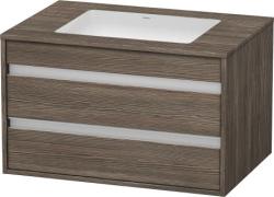 Тумба под раковину для консоли/столешницы Duravit Ketho 100х49,6х55 см, подвесная, ДСП, цвет: сосна терра, 2 выдвижных ящика, прямоугольная