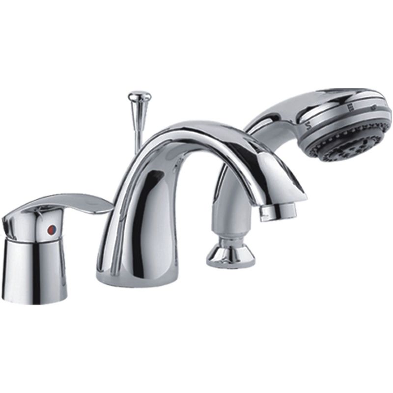 Смеситель для ванны/душа HAIBA однозахватный, хромированный, на борт ванны, излив 250 мм, неповоротный, латунь, хром