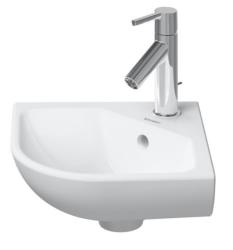 Раковина DURAVIT ME by Starck, 43,5х38х15,5 см, подвесная, четверть круга/угловая, санфарфор, цвет белый, с 1 отверстием под смеситель, слив/перелив