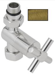 Вентиль Сунержа прямой крест G 1/2" НР х G 3/4", цвет состаренная бронза
