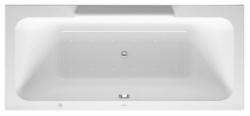 Ванна Duravit DuraStyle 180х80 см гидромассажная, встраиваемая/пристенная, акриловая, цвет: белый, с ножками/сливом-переливом, без фронтальной панели, прямоугольная, с системой гидромассажа Air-System, с двумя наклонами для спины
