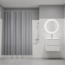 Шторка Iddis Base полиэстер, цвет светло-серый, 2000x1800 мм покрытие водоотталкивающее BS07P18i11