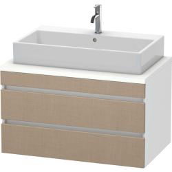 Тумба под раковину для консоли/столешницы Duravit DuraStyle 90х54,8х51,2 см, подвесная, ДСП, цвет: лен/белый матовый, 2 выдвижных ящика, прямоугольная