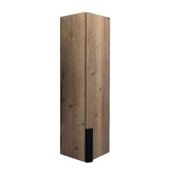 Пенал Comforty Кёльн 35, 34х110х24 см, подвесной, цвет: дуб темный, 1 распашная дверца/полки, шкаф/шкафчик подвесной, прямоугольный, левый/правый, левосторонний/правосторонний/универсальный