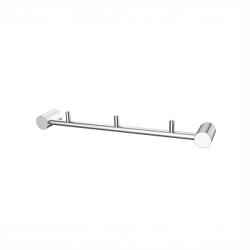 Планка с крючками IDDIS Petite, тройная, настенная, 233 мм, нержавеющая сталь, форма округлая, для полотенец, в ванную/туалет/душевую кабину, цвет хром PETSSS3i41