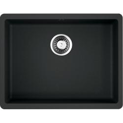 Мойка кухонная Omoikiri Kata 54-U-BL, 42х54 см, врезная, из искусственного гранита (Artgranit), прямоугольная, цвет черный, без отверстия под смеситель, без крыла, слив-перелив, врезная в столещницу, для кухни