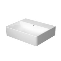 Раковина DURAVIT DuraSquare DuraCeram WonderGliss 45х35х11 см, подвесная, прямоугольная, санфарфор, цвет белый, без отверстия под смеситель, антигрязевое покрытие, без перелива