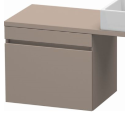 Тумба/шкафчик для консоли/столешницы Duravit DuraStyle под раковину 60х47,8х51,2 см, подвесная, ДСП, цвет: базальт, 1 выдвижной ящик, прямоугольная