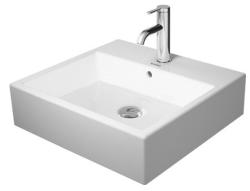Раковина DURAVIT DuraSquare WonderGliss 50х40х14,5 см, подвесная, прямоугольная, санфарфор, цвет белый, без отверстия под смеситель, антигрязевое покрытие, без перелива
