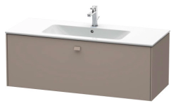 Тумба под раковину Duravit Brioso, 122х47,9х44,4 см, подвесная, 1 выдвижной ящик, ДСП, цвет: базальт, шкафчик навесной, механизм доводчика, прямоугольная, правая/левая, в ванную комнату