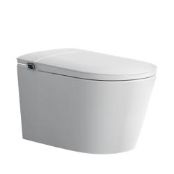 Унитаз-биде подвесной ABBER Bequem 595х390х375 мм электронный, цвет белый, горизонтальный, LED дисплей, ночная подсветка, пульт, крышка-сиденье с подогревом (дюропласт, микролифт) импульсный смыв