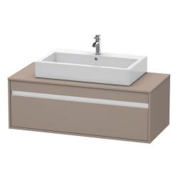 Тумба под раковину для консоли/столешницы Duravit Ketho 120х55х42,6 см, подвесная, ДСП, цвет: базальт, 1 выдвижной ящик, прямоугольная