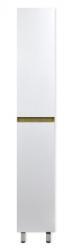 Пенал Loranto Stella 30, 30х30х180 см, напольный/на ножках, (левый, левосторонний), с дверцами/двухстворчатый, встроенные полки, цвет белый/дуб дымчатый, в ванную комнату