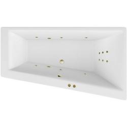 Ванна Excellent Sfera Slim LINE, 170х100 см, акриловая, цвет- белый/бронза, (с гидромассажем), с каркасом, асимметричная, правосторонняя, правая, приставная/встраиваемая