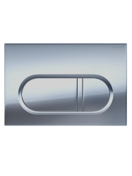 Кнопка смыва Aquatek KDI-0000044 прямоугольная, цвет хром матовый, пластик, клавиша управления (клавиши прямоугольные) для сливного бачка, инсталляции унитаза, двойная, механическая, панель, универсальная, размер 245х165х12.8 мм