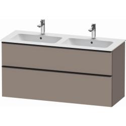 Тумба под раковину Duravit D-Neo, 128х46,2х62,5 см, подвесная, 2 выдвижных ящика, ДСП, цвет: базальт, шкафчик навесной, прямоугольная, правая/левая, в ванную комнату