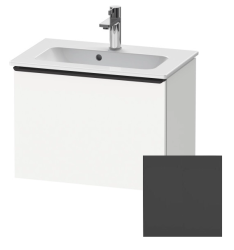 Тумба под раковину Duravit D-Neo, 61х37,2х44 см, подвесная, 1 выдвижной ящик, ДСП, цвет: графит матовый, шкафчик навесной, прямоугольная, правая/левая, в ванную комнату
