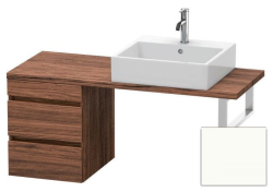 Тумба/шкафчик для консоли/столешницы Duravit DuraStyle под раковину 40х54,8х51,2 см, подвесная, ДСП, цвет: орех темный/белый матовый, 2 выдвижных ящика, прямоугольная