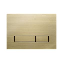 Кнопка смыва KK-POL Aquafiori Sfera прямоугольная, цвет шампань, нержавеющая сталь, клавиша управления для сливного бачка, инсталляции унитаза, двойная, механическая, панель, универсальная, размер 245х175х14 мм