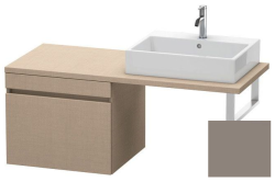Тумба/шкафчик для консоли/столешницы Duravit DuraStyle под раковину 60х54,8х51,2 см, подвесная, ДСП, цвет: лен/базальт, 1 выдвижной ящик, прямоугольная
