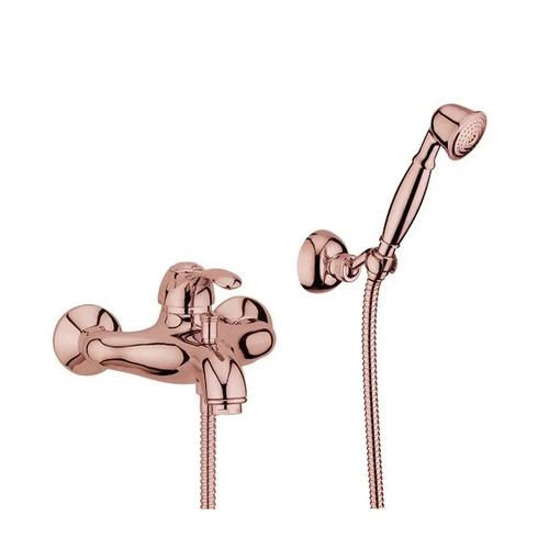 Смеситель для ванны/душа Webert Aurora однорычажный, настенный, излив 179 мм, неповоротный, латунь, цвет медь