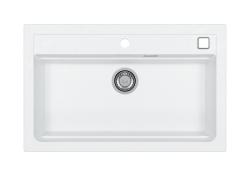Мойка кухонная ALVEUS GRANITAL ATROX 40 ARCTIC-G11 79х50х19,5 см, врезная, искусственный гранит, прямоугольная, цвет белый, с отверстием под смеситель, в комплекте с сифоном 1132823